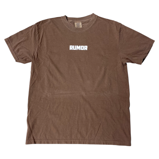 RUMOR UNDER CONSTRUCTION TEE SHIRT WORKED IN BROWN