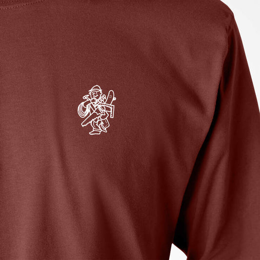 DICKIES SKATEBOARDING DIY SKATE GRAPHIC LONG SLEEVE FIRED BRICK