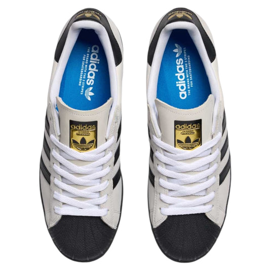 ADIDAS SUPERSTAR ADV CRYSTAL WHITE BLACK WHITE