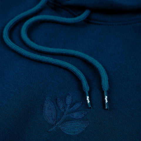 SWEAT À CAPUCHE MAGENTA EMBRO BLEU PÉTROLE