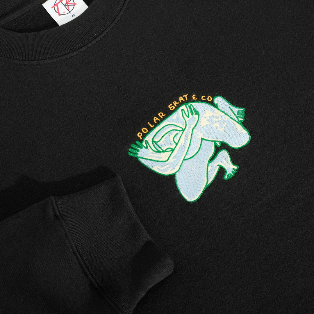 POLAR DAVE SHY BOW CREWNECK BLACK