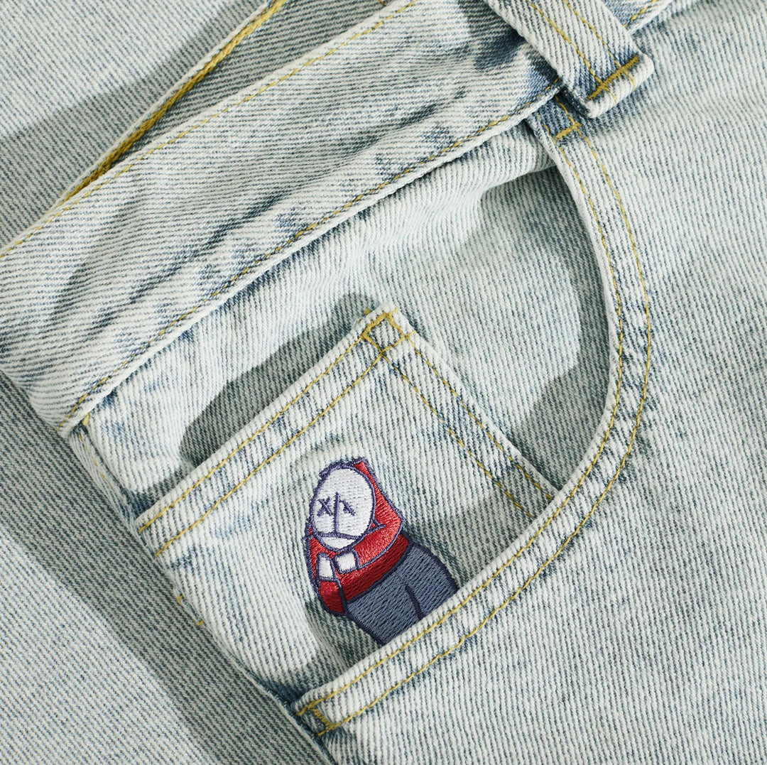 POLAR BIG BOY OG LOGO PANTS LIGHT BLUE