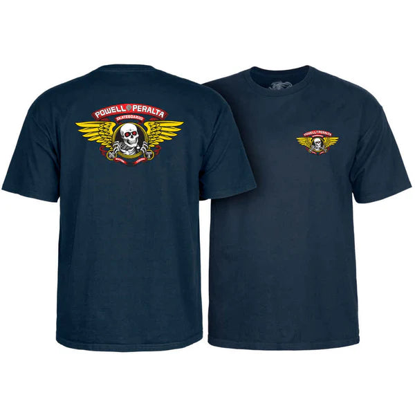 POWELL PERALTA WINGED RIPPER TEE NAVY