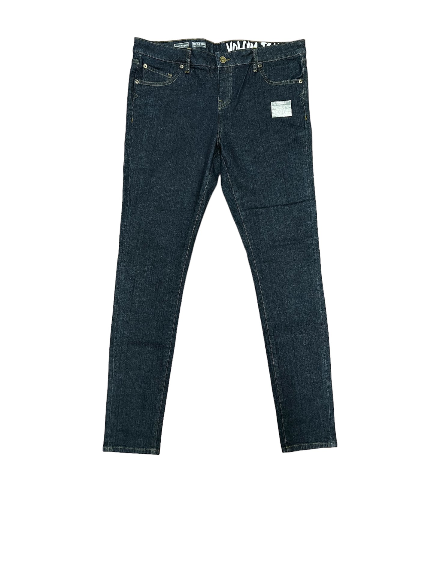 VOLCOM SUPER STONED SKINNY JEANS DARK BLUE