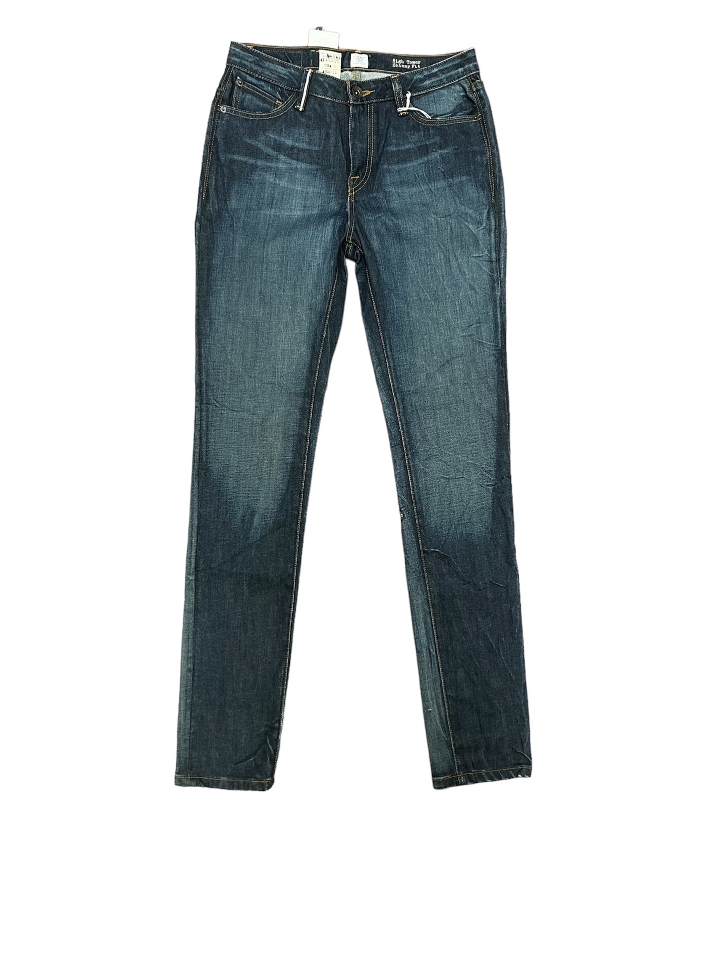 VOLCOM HIGH TOWER SKINNY FIT JEANS BLUE