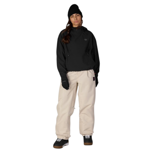 686 WOMENS WATERPROOF TEAM CROP HOODY BLACK