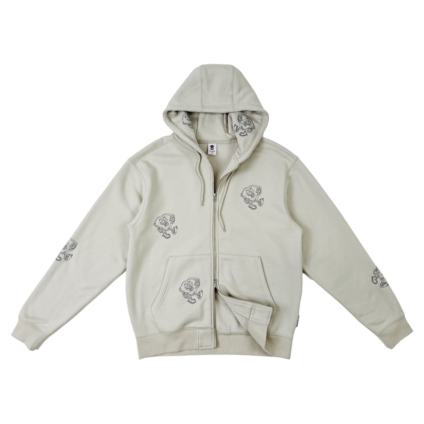 LOVIAH LITTLE MAN ZIP IP HOODIE SAND