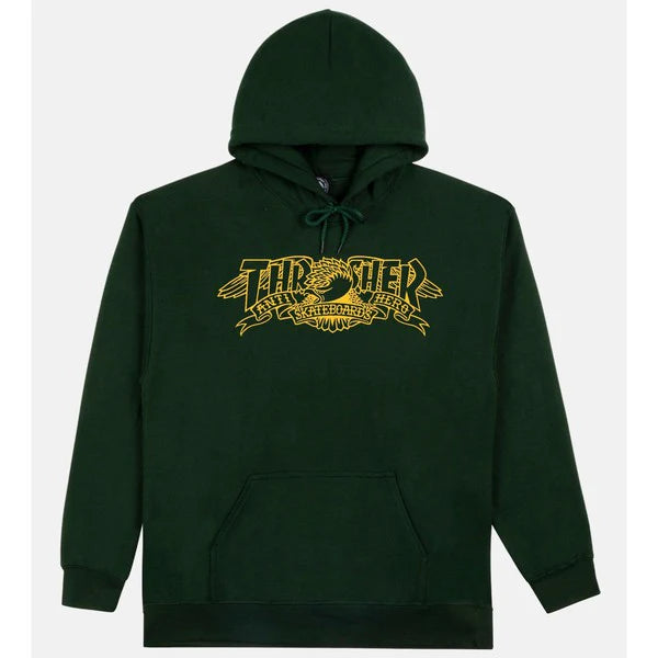 Thrasher Mag Banner Hoodie Green L Man