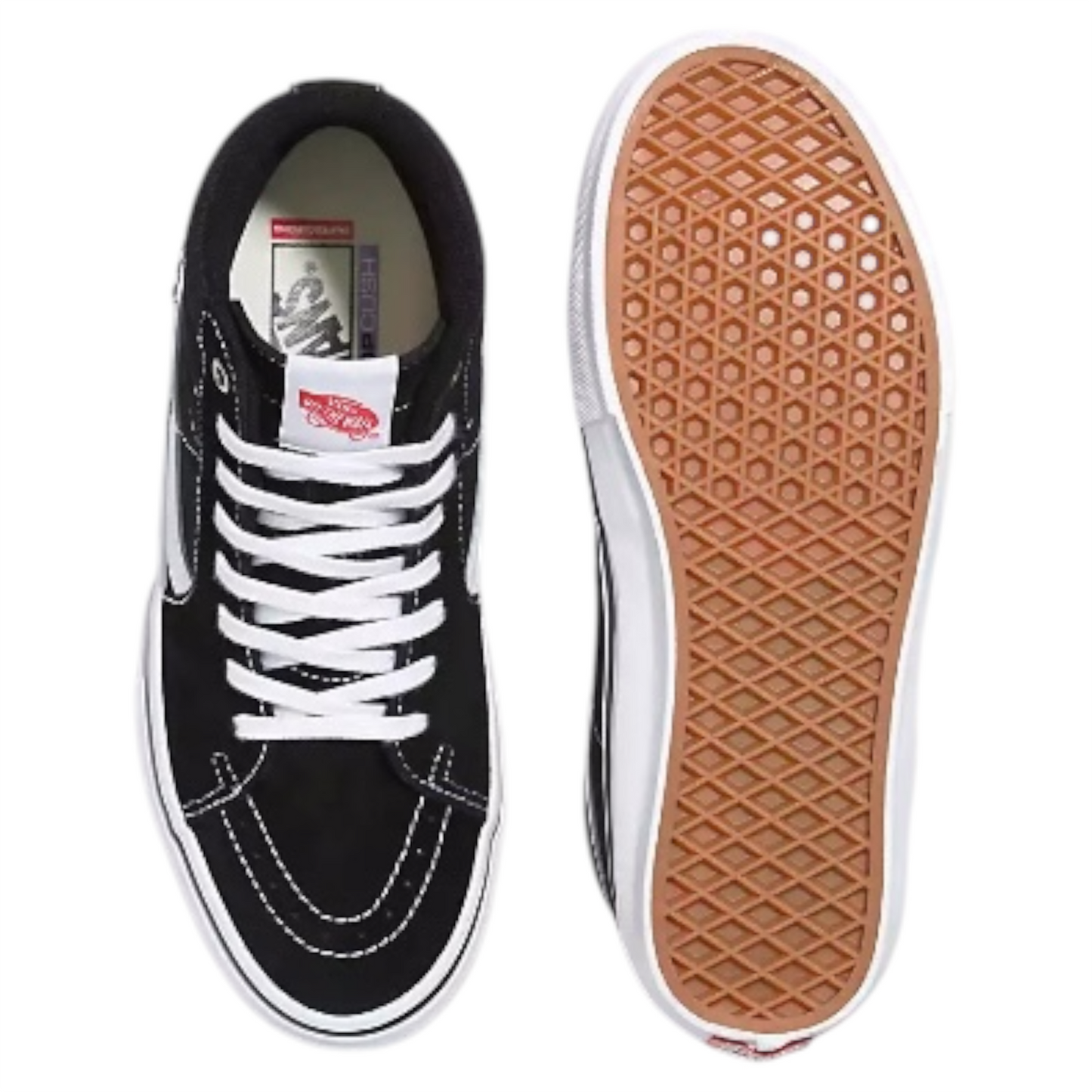 VANS SKATE SK8 HI NOIR BLANC