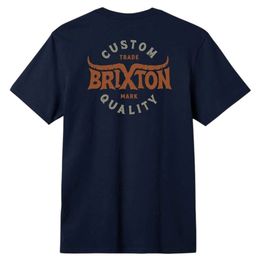 BRIXTON GIBSON TSHIRT WASHED NAVY WORN WASH