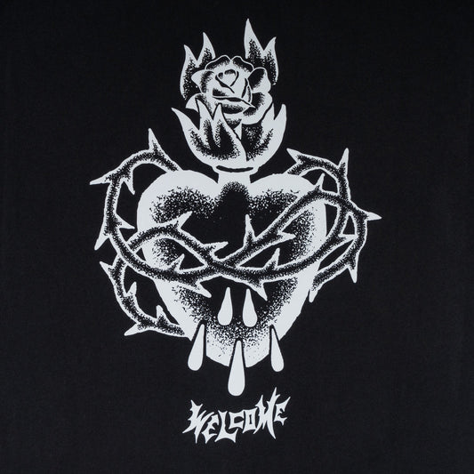 WELCOME HALLOWED PRINTED TEE BLACK