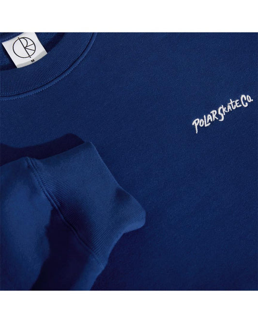 POLAR DAVE CREWNECK DEEP ROYAL BLUE