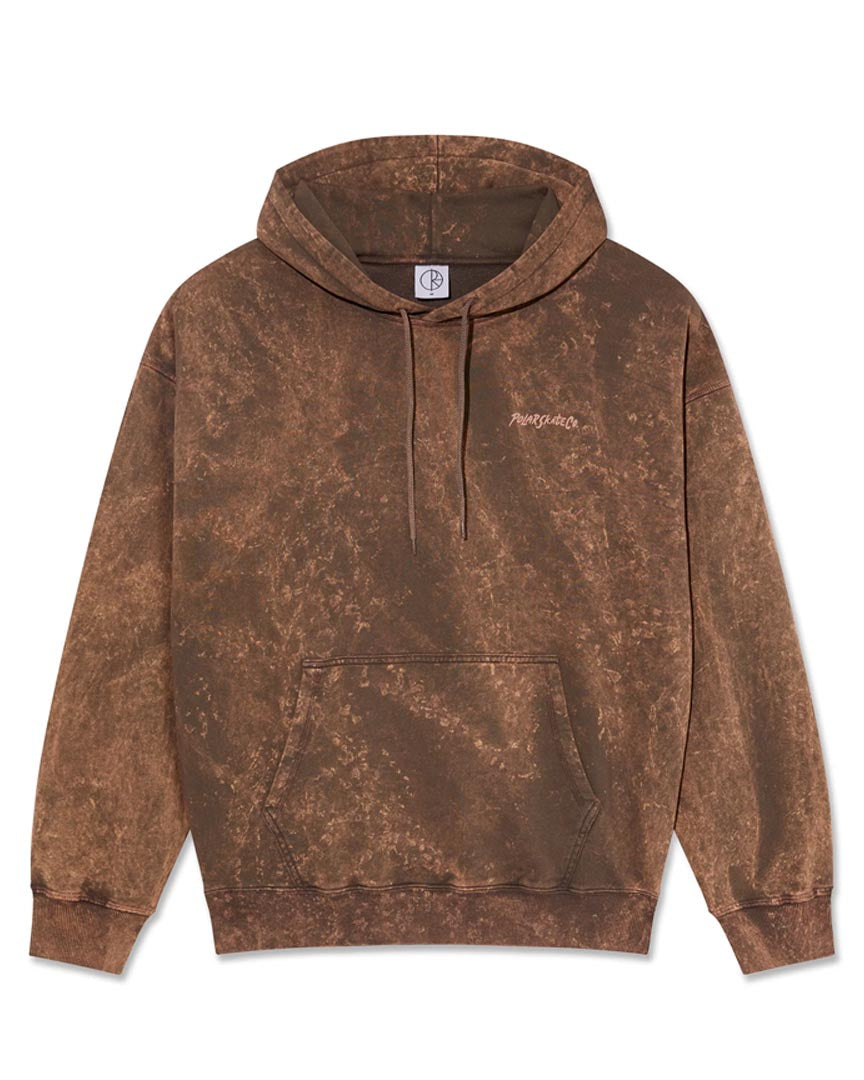 POLAR ACID FRANK HOODIE SURF LOGO BROWN