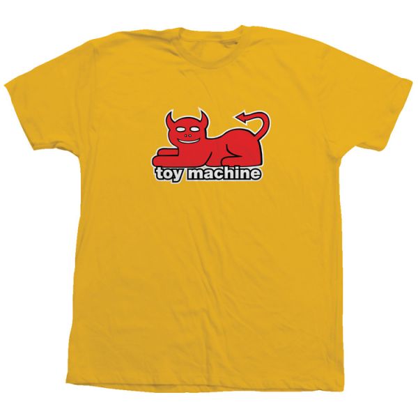 TOY MACHINE DEVIL CAT TEE GOLD
