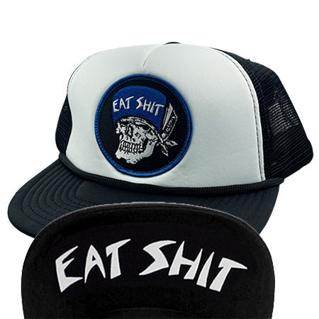 SUICIDAL SKATES EAT SHIT PATCH FLIP MESH HAT BLACK/WHITE