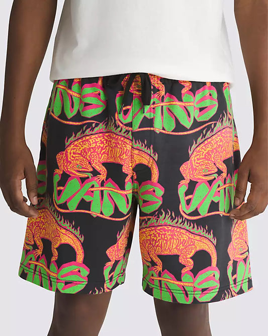 VANS CHAMELEON LOOSE FIT FLEECE SHORTS BLACK