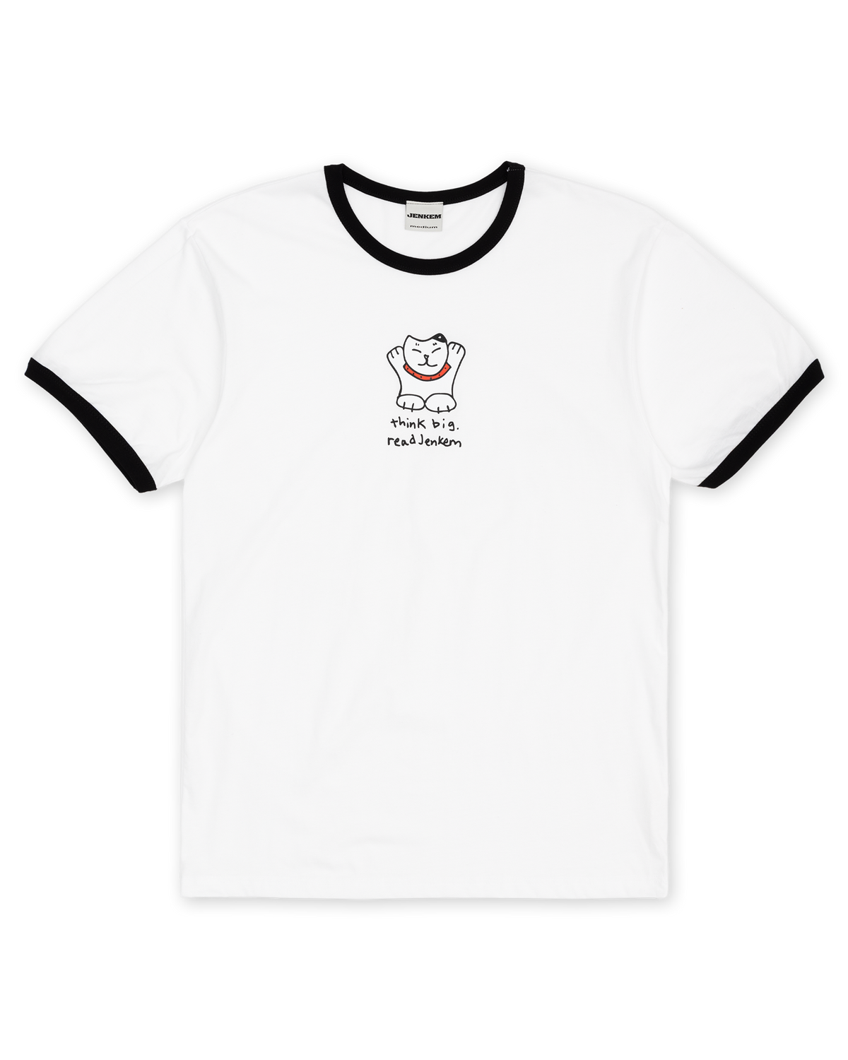 JENKEM THINK BIG RINGER TEE WHITE
