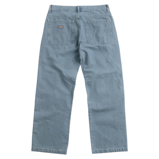 DICKIES WOMENS DOUBLE KNEE DENIM JEAN LIGHT DENIM