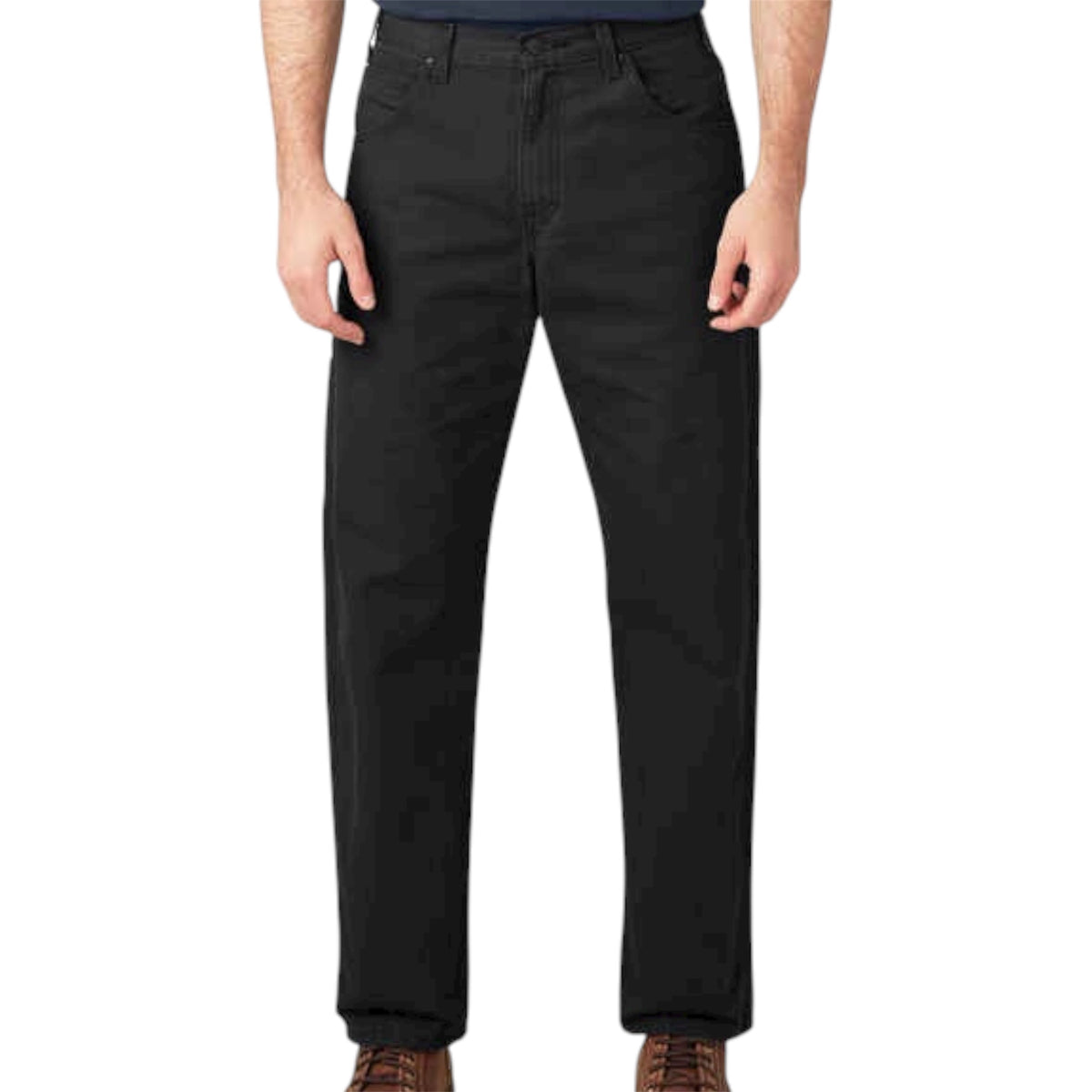 DICKIES MENS DUCK CARPENTER JEAN RINSED BLACK