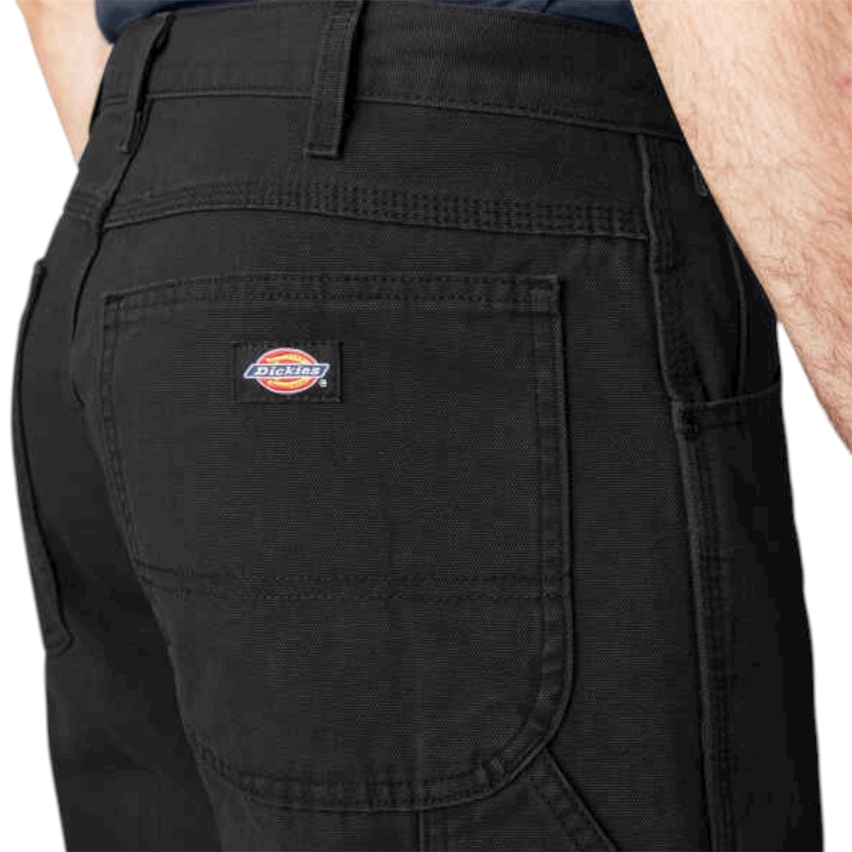 DICKIES MENS DUCK CARPENTER JEAN RINSED BLACK