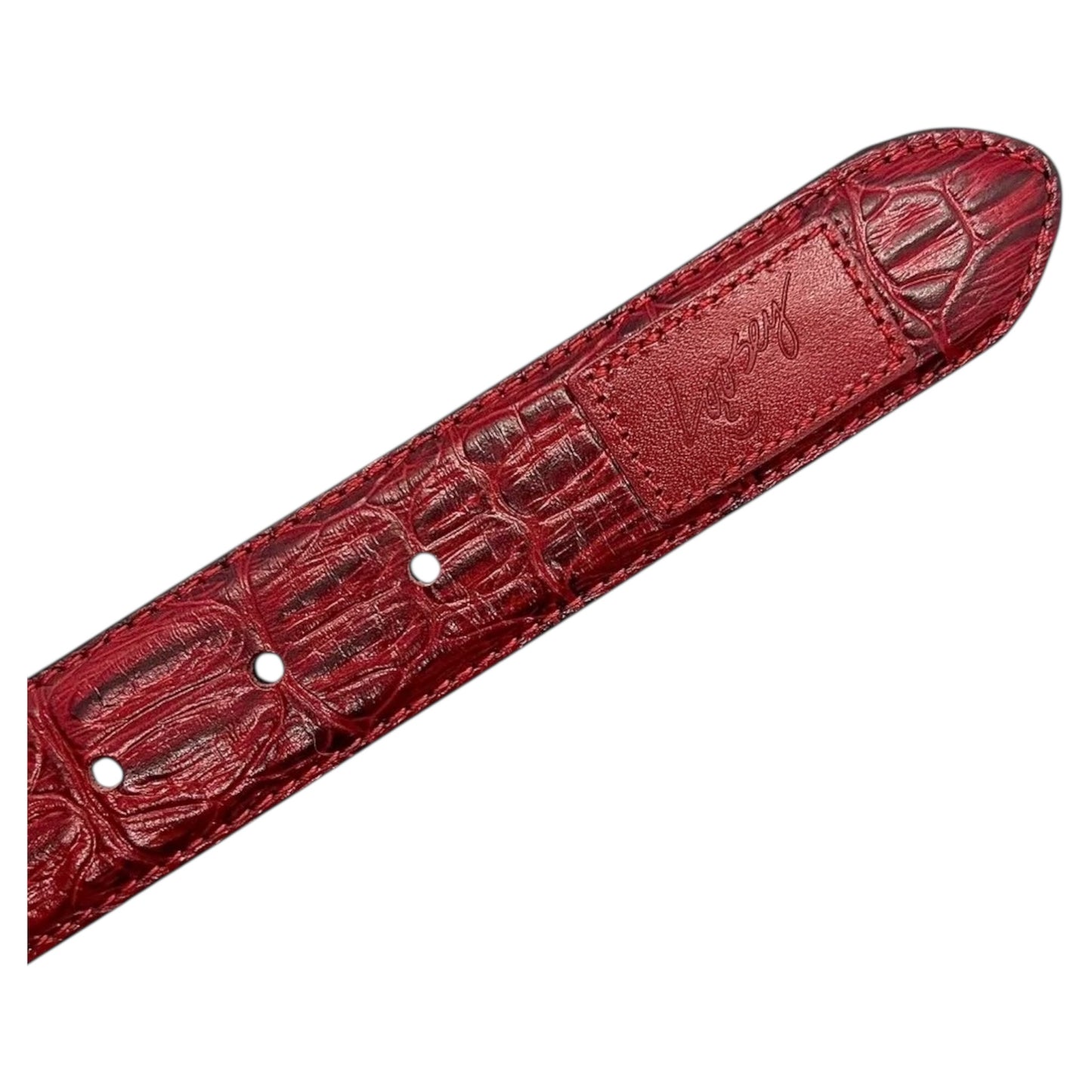 LOOSEY PREMIUM MATT PRICE CROCK SKIN BELT RED
