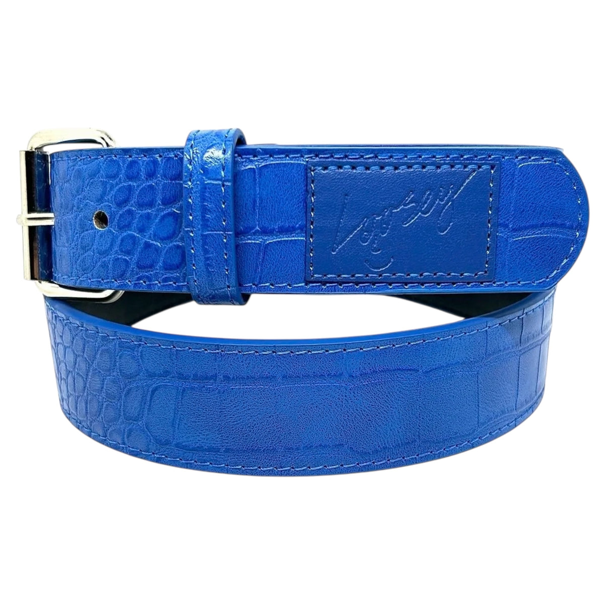 LOOSEY PREMIUM CROCK SKIN BELT BLUE