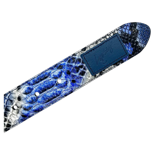 LOOSEY PREMIUM SNAKE SKIN BELT BLUE