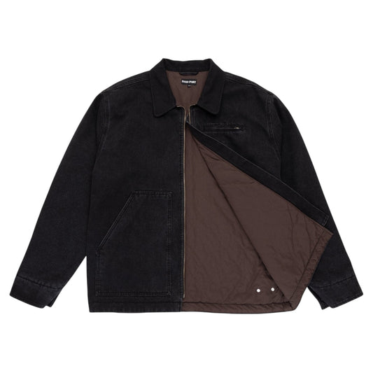 PASSPORT RECYCLED DENIM PACKERS JACKET WASHED BLACK