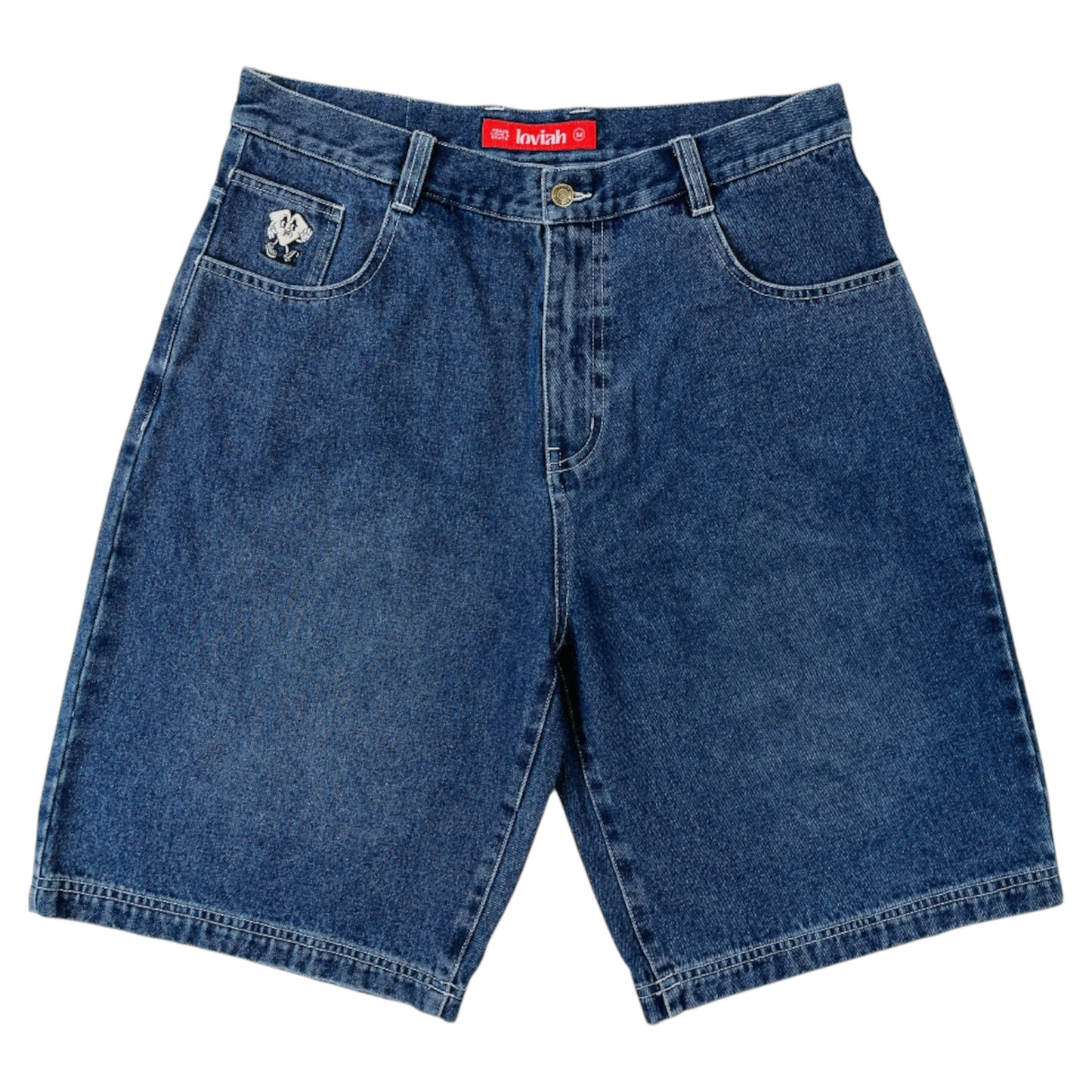 LOVIAH JHORTS DENIM SHORT INDIGO MEDIUM WASH