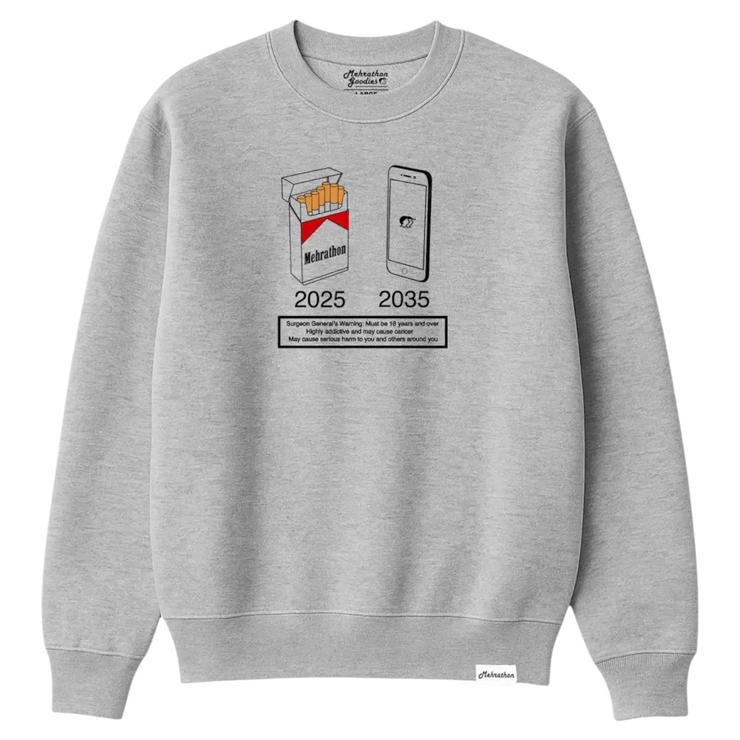 MEHRATHON HINDSIGHT CREWNECK HEATHER GREY