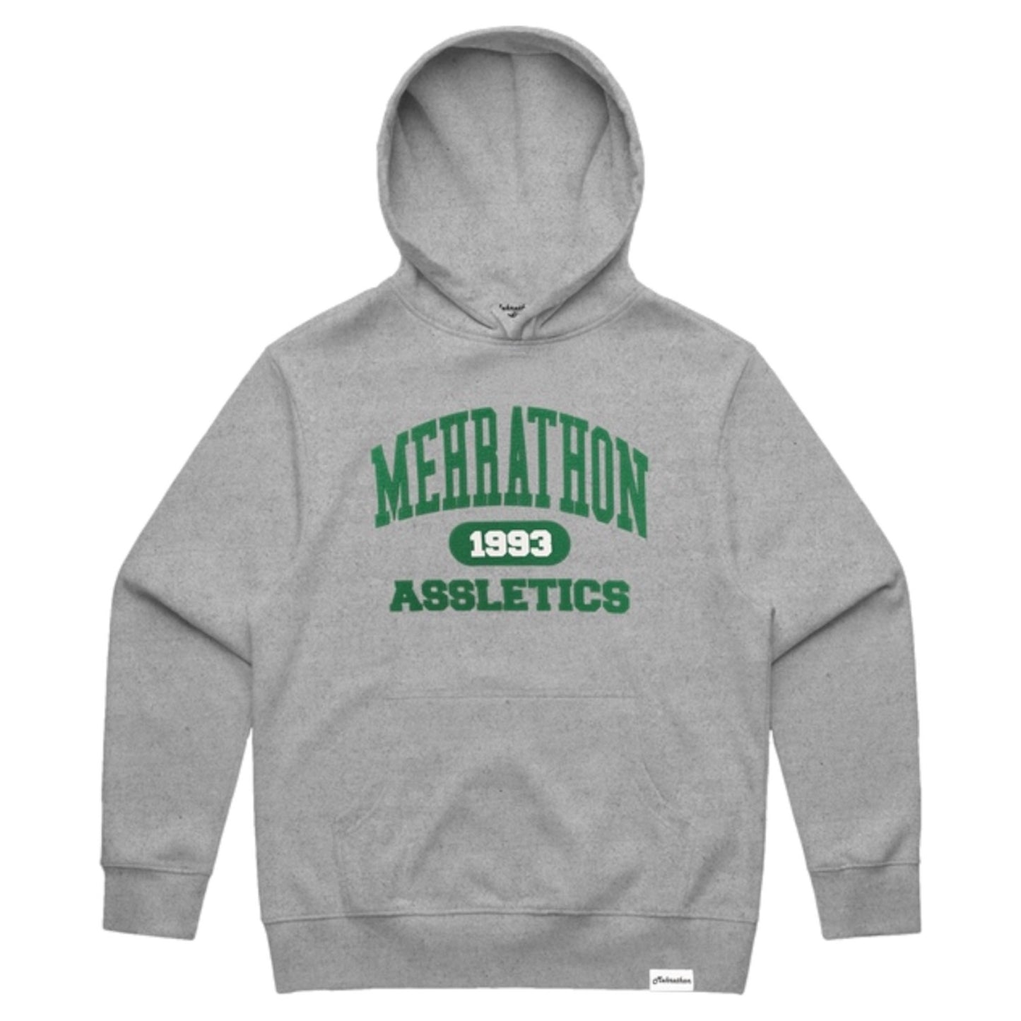 MEHRATHON ASSLETHICS HOODY HEATHER GREY