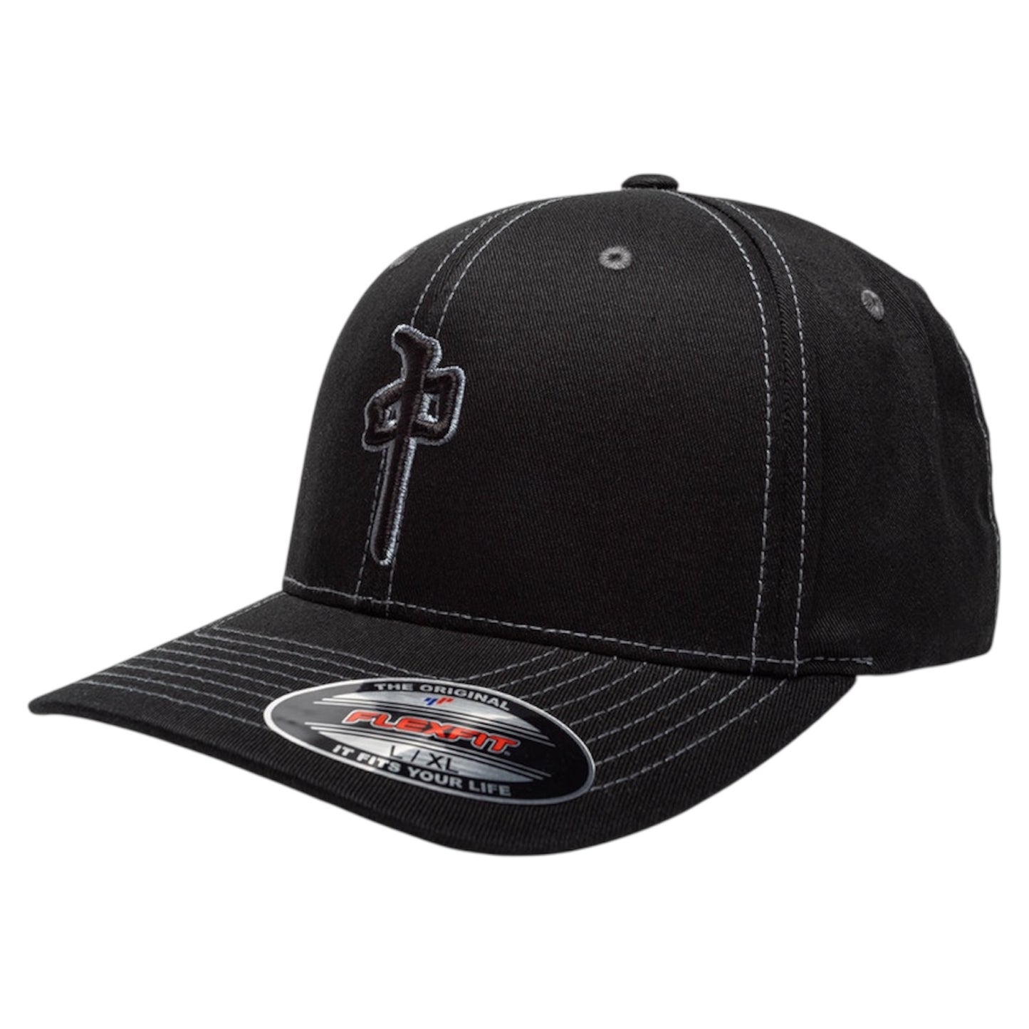 RDS FLEXFIT OG PUFFY CONTRAST STITCH BG BLACK GREY