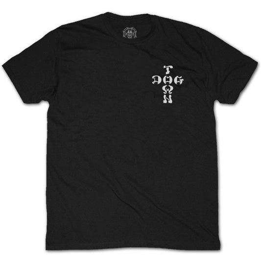 T-SHIRT DOGTOWN LOGO CROIX NOIR