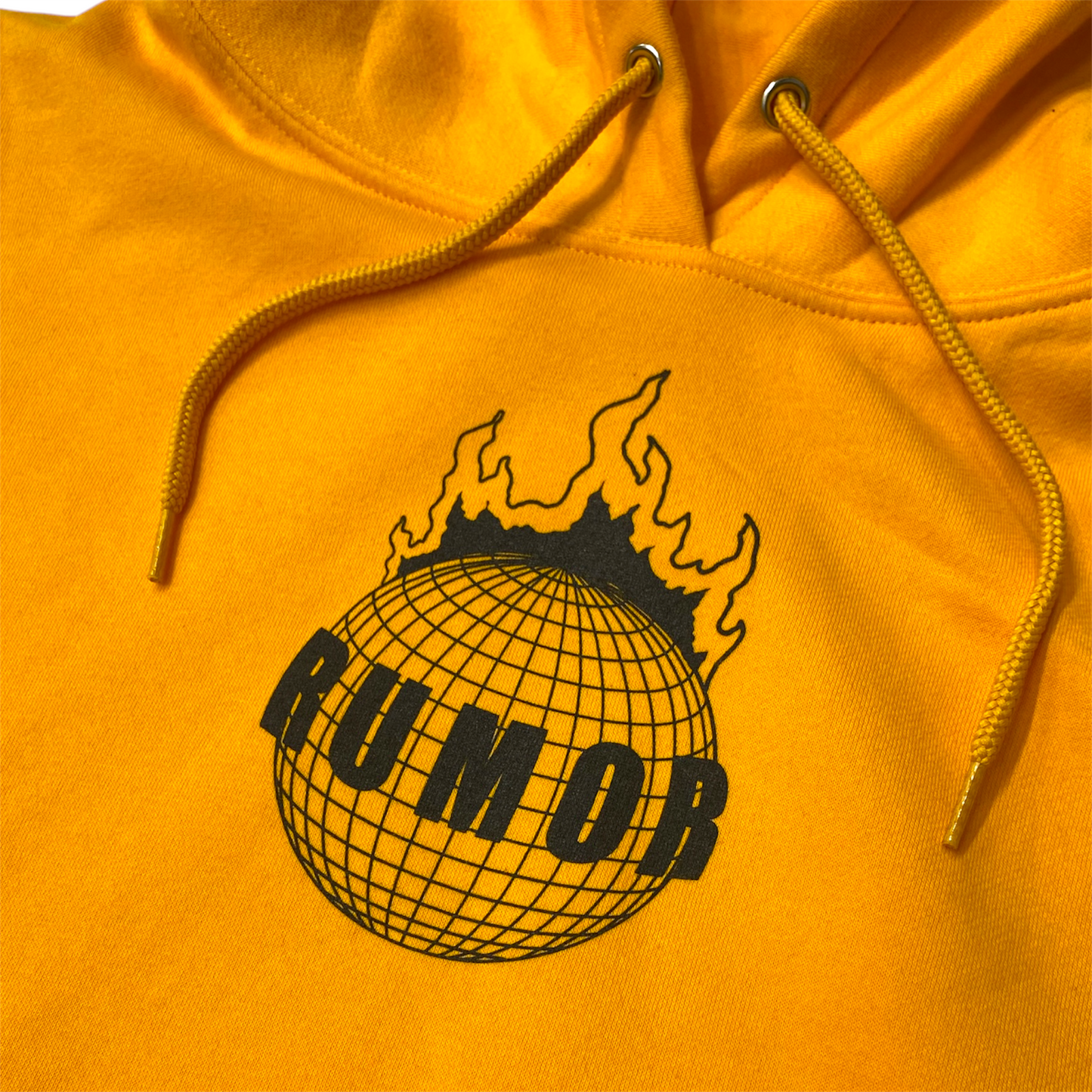 RUMOR BURNING WORLD HOODIE GOLD