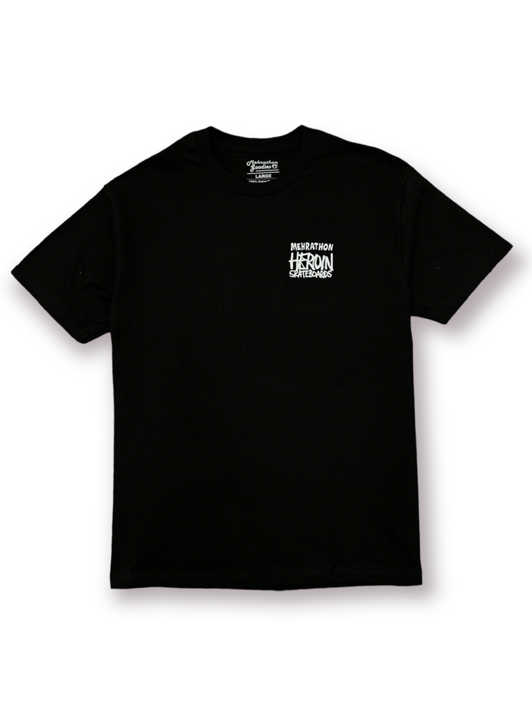 HEROIN X MEHRATHON CONCRETE CARNAGE TEE BLACK