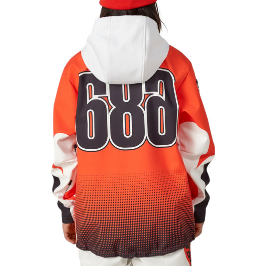 686 WOMENS FOX RACING 97 WATERPROOF HOODY FOX FLARE COLORBLOCK