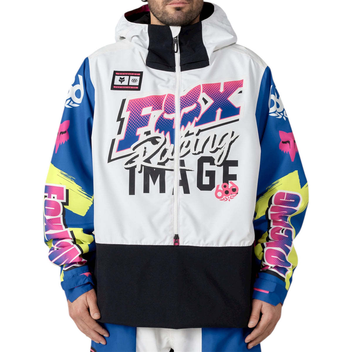 686 FOX RACING SHELL ANORAK FOX WHITE COLORBLOCK