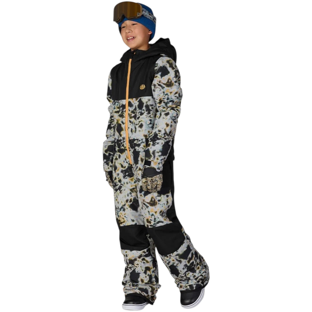 686 BOYS SHAZAM ONE PIECE GREY TUNDRA COLORBLOCK