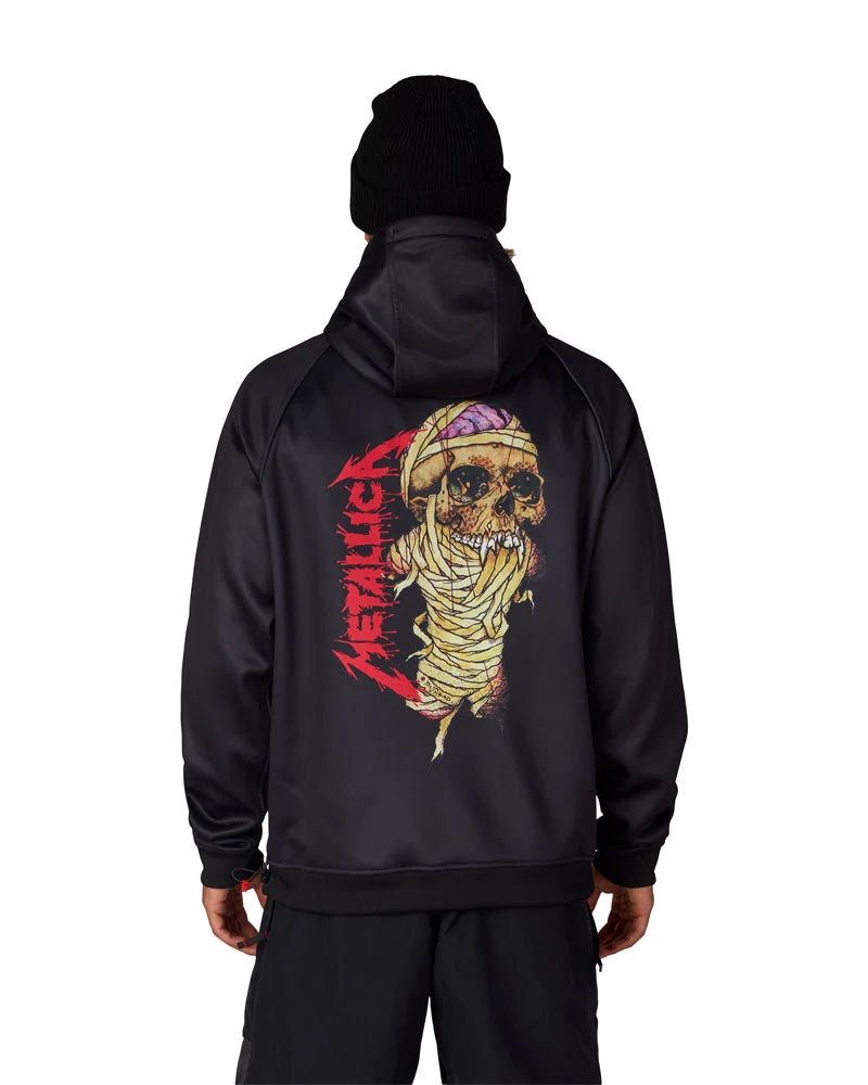 686 MENS METALLICA BONDED FLEECE PULLOVER HOODY BLACK