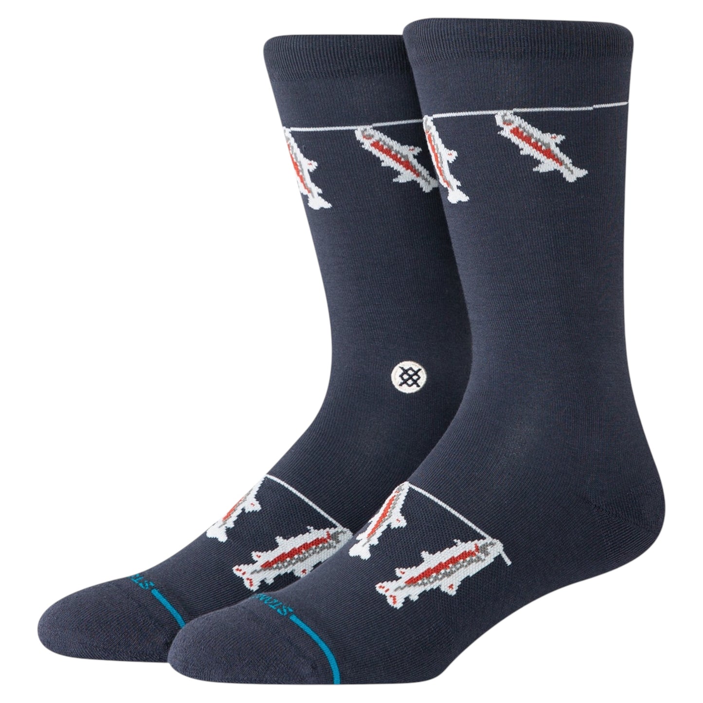 STANCE GONE FISHING SOCKS NAVY