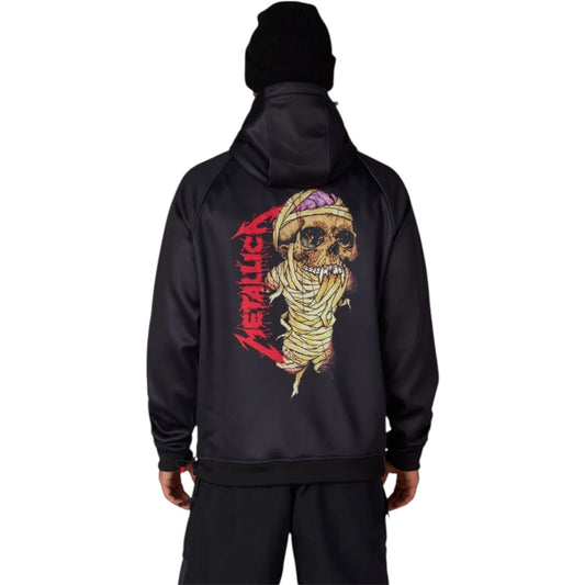 686 MENS METALLICA BONDED FLEECE PULLOVER HOODY BLACK