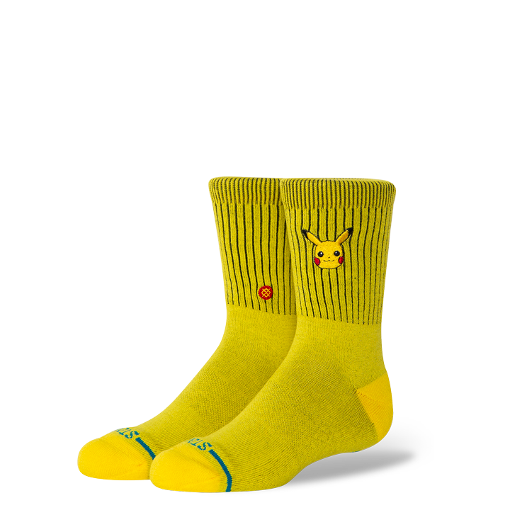 STANCE KIDS PIKACHU SOCKS YELLOW