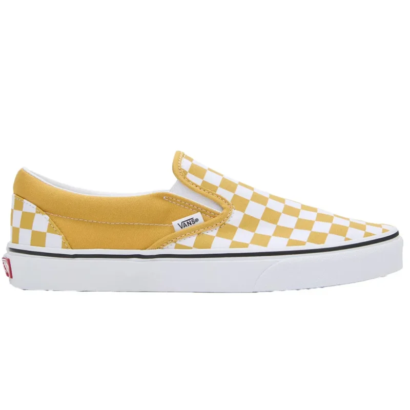 VANS CLASSIC SLIP ON COLOUR THEORY CHECKERBOARD GOLDEN YELLOW