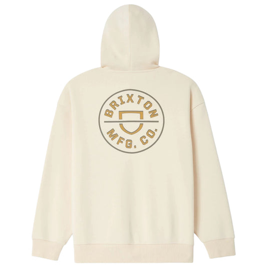 BRIXTON CREST HOODIE WHITECAP