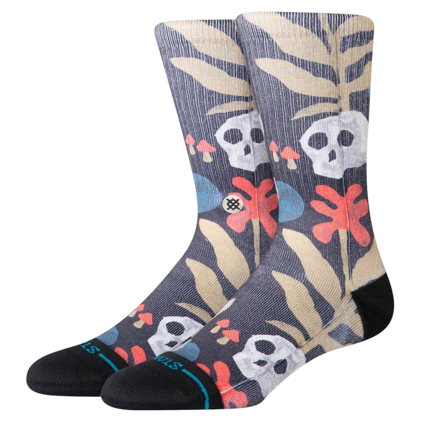 STANCE TROPISKULL CREW SOCK BLACK