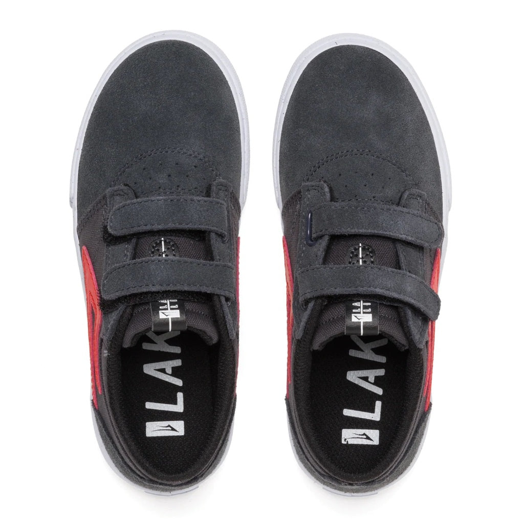 CHAUSSURE ENFANT LAKAI GRIFFIN CHARBON/DAIM FLAMME