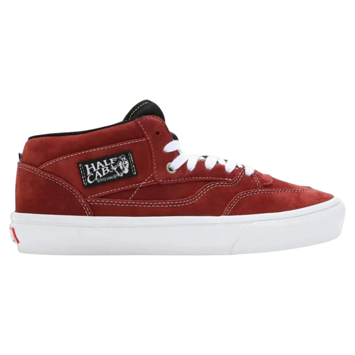 VANS SKATE HALF CAB BURGUNDY/WHITE