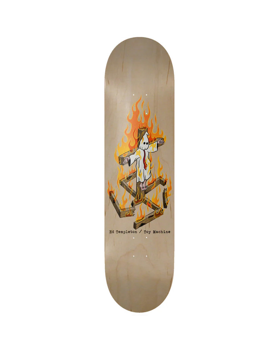 TOY MACHINE ED TEMPLETON CHARRED CROSS DECK 8.5