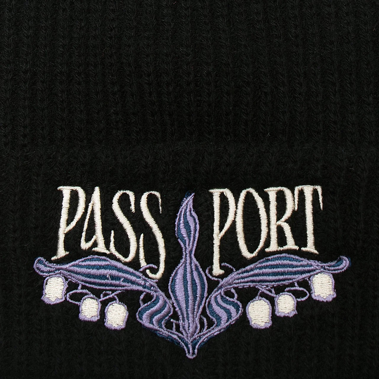 PASSPORT LILY OF THE VALLEY BEANIE BLACK
