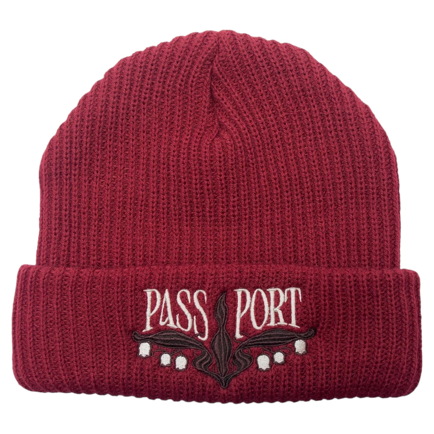 PASSPORT LILY OF THE VALLEY BEANIE RED